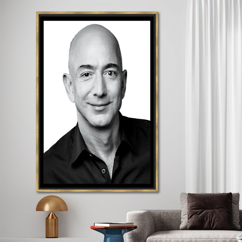 Reproduction d'art sur toile, art mural, reproduction sur toile, Jeff Bezos, impression sur toile, impression sur toile, impression sur toile Portre, affiche sur toile,