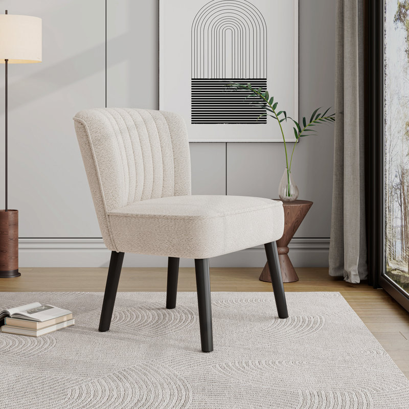 Chaise en blanc, White Boucle
