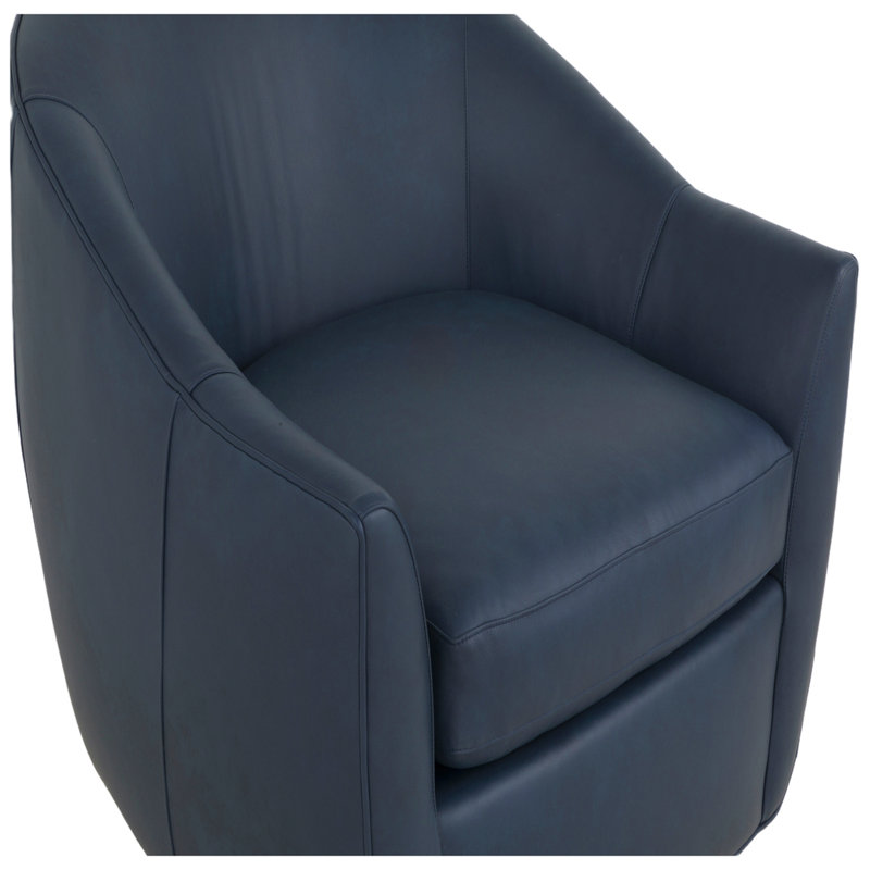 Fauteuil pivotant en cuir Hazel, Mica, 1111 - brun