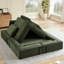 Velours côtelé 4 places Army, suède confortable, structure stable, convient aux grands parents, support doux