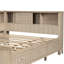 Lit de jour pleine grandeur avec 3 tiroirs et espaces de rangement, finition lait antique blanc, fabrication en bois pour les tiroirs de stabilité, attrait durable