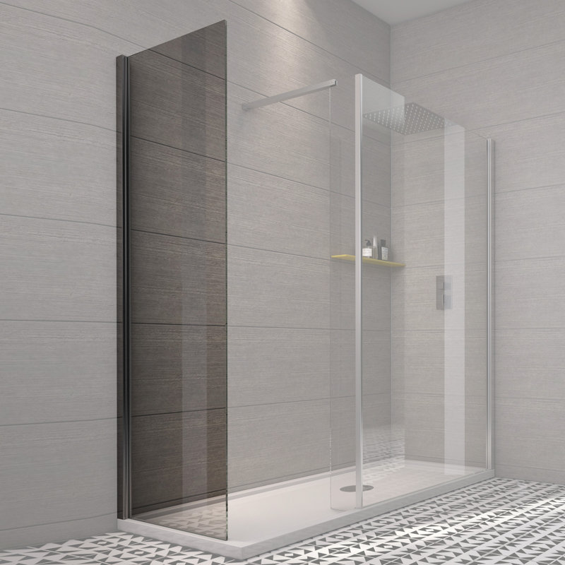 Worcester 680mm W x 2000mm H Walk In Glass Screens with Clear Glass