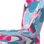 Chaise d'appoint rembourrée à motifs géométriques bleues et rouges