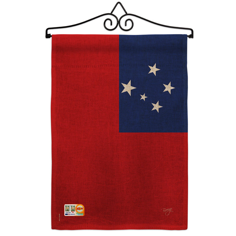 En toile jute 2 côtés 12 x 13 po samoa drapeau de jardin