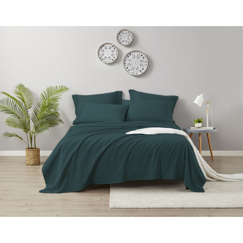 Ensemble de draps 100% satin de coton 600 fils 600 fils, Très grand, Taupe clair