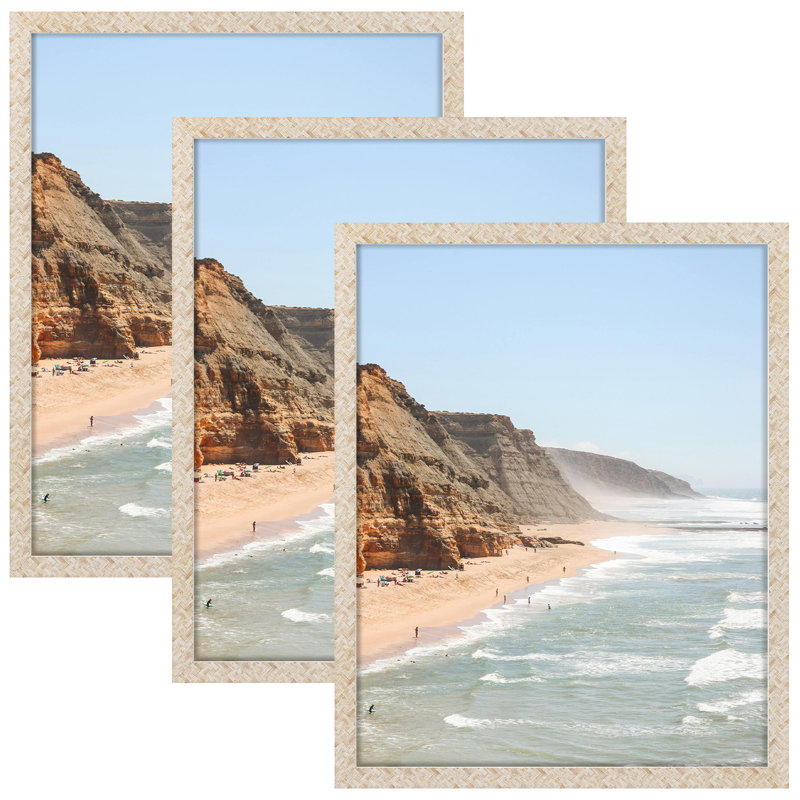 Ensemble de cadres photo en bois, H 21,06 po x l 17,05 po x P 0,59 po