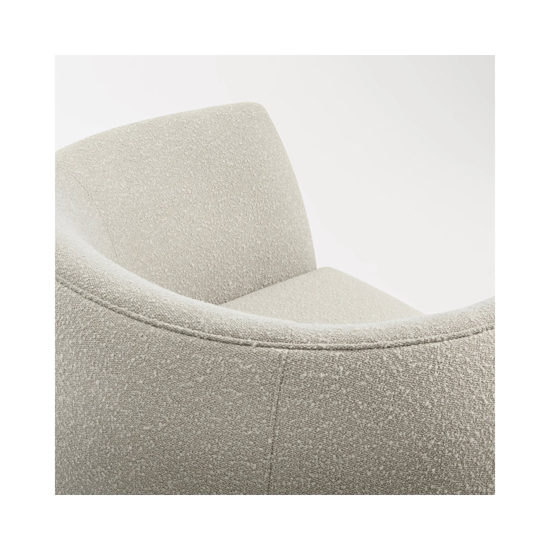 Council Upholstered Swivel Barrel Chair, Kelso Sand 100% Polyester