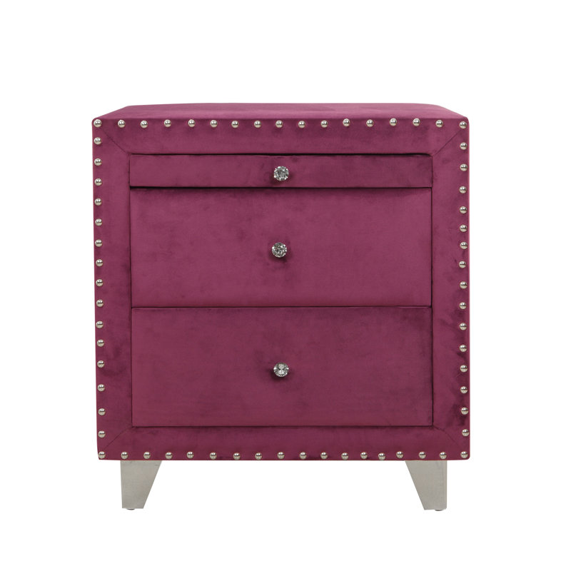 Table de chevet Mevlide, Mauve