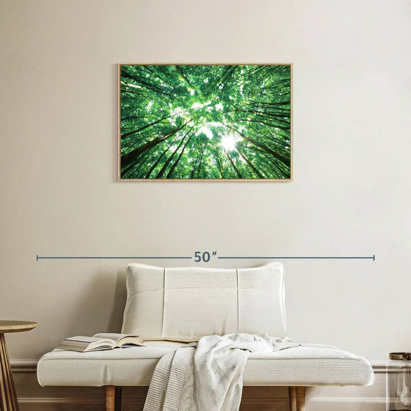 Auvent forêt, Cadre flottant en bois naturel, 31 po x 21 po