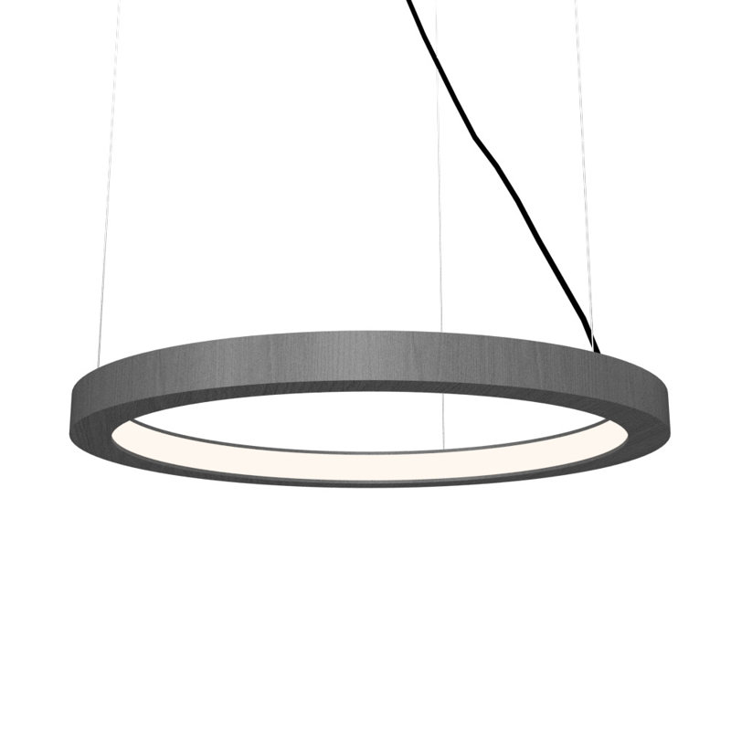 1 - Light LED Chandelier, 1.18" H x 39.37" W x 39.37" D, Organic Gray
