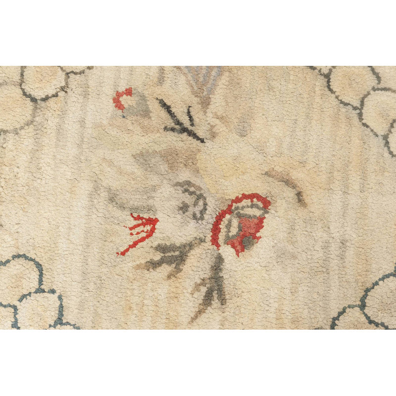 Vintage One-of-a-Kind Rectangle 8'9" X 11'10" Hand Knotted Area Rug