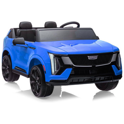 24V Licensed Cadillac Kids Ride On Car, 2-Seater Electric Vehicle w/ Remote, Music, LED, Shock Absorbers & Seatbelts