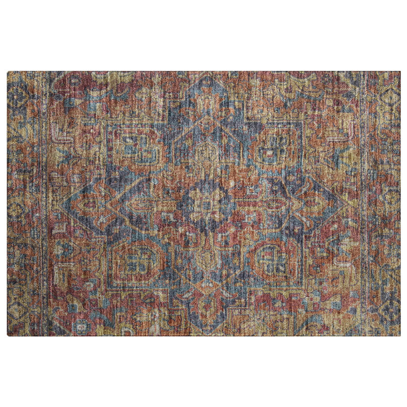 Premium Machine Washable Dream Shag ADS571 Oriental Rug, 1'8" x 2'6", Red
