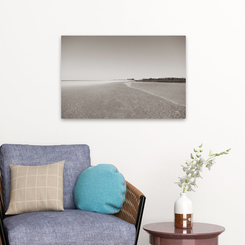 Georgia Island Coastal - noir, noir et blanc, gris, plage, noir, H 24 po x l 16 po