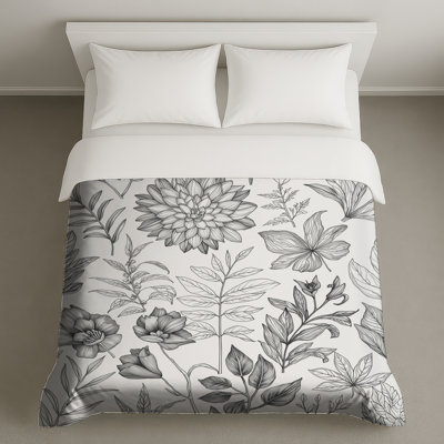 Housses de couette noires et blanches
