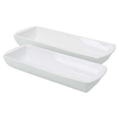 2-Piece, Amar Serving Bowl Set, White