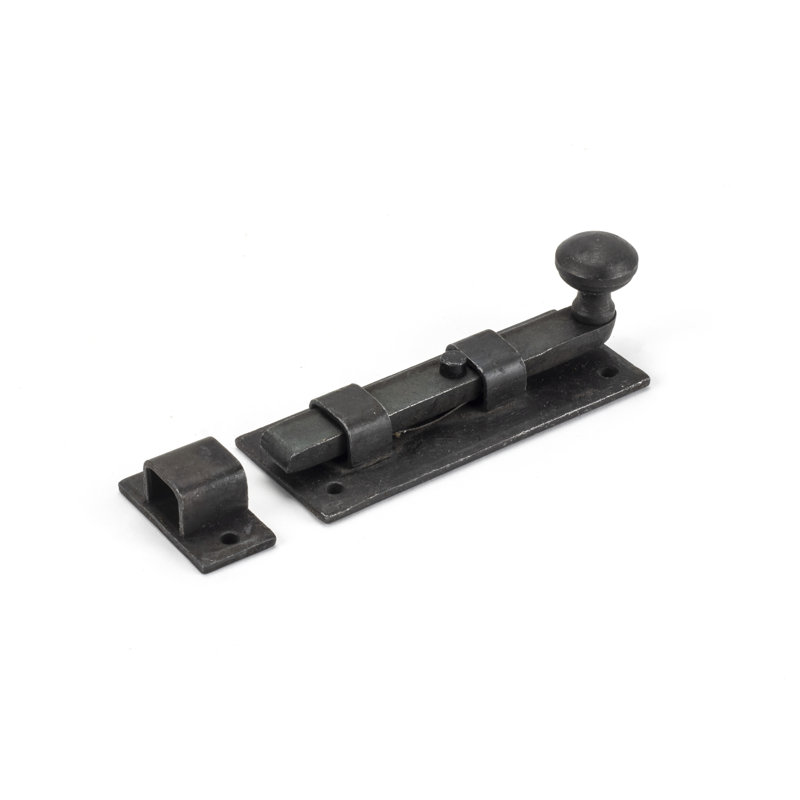 Straight Knob Bolt, 3.6cm H x 9.1cm W x 2.8cm D, Beeswax