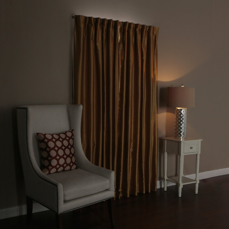 Stefano Adjustable Single Curtain Rod, 84" W, Bronze