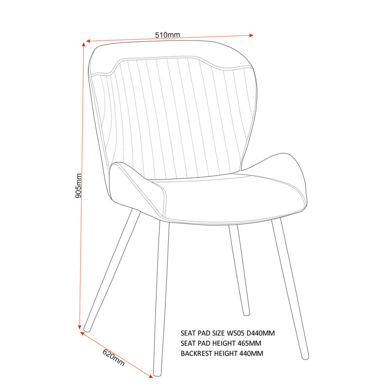 Alexsandra Dining Chair, Brown