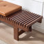 Banc en lattes de bois massif 59,5 po Aadi avec 2 coussins amovibles Aadi-1273278866