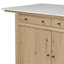 Fatima Kitchen Island-Aged Natural Oak