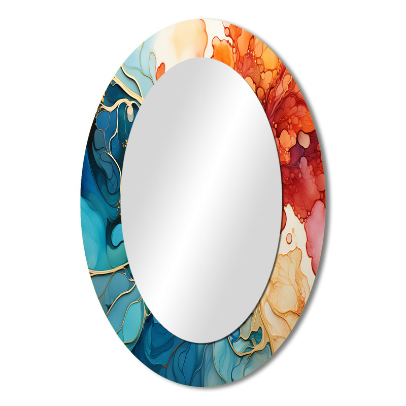Orange Soda Soda Fusion - Miroir mural orange traditionnel, H 36 po x l 24 po