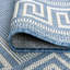 Tapis d'intérieur / extérieur bleu tissé à plat Drusilla-2131482007