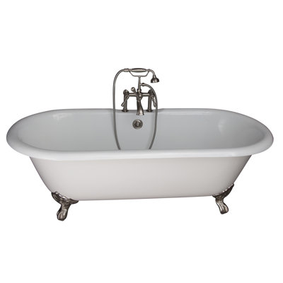 68'' x 31'' Freestanding Soaking Cast Iron Bathtub