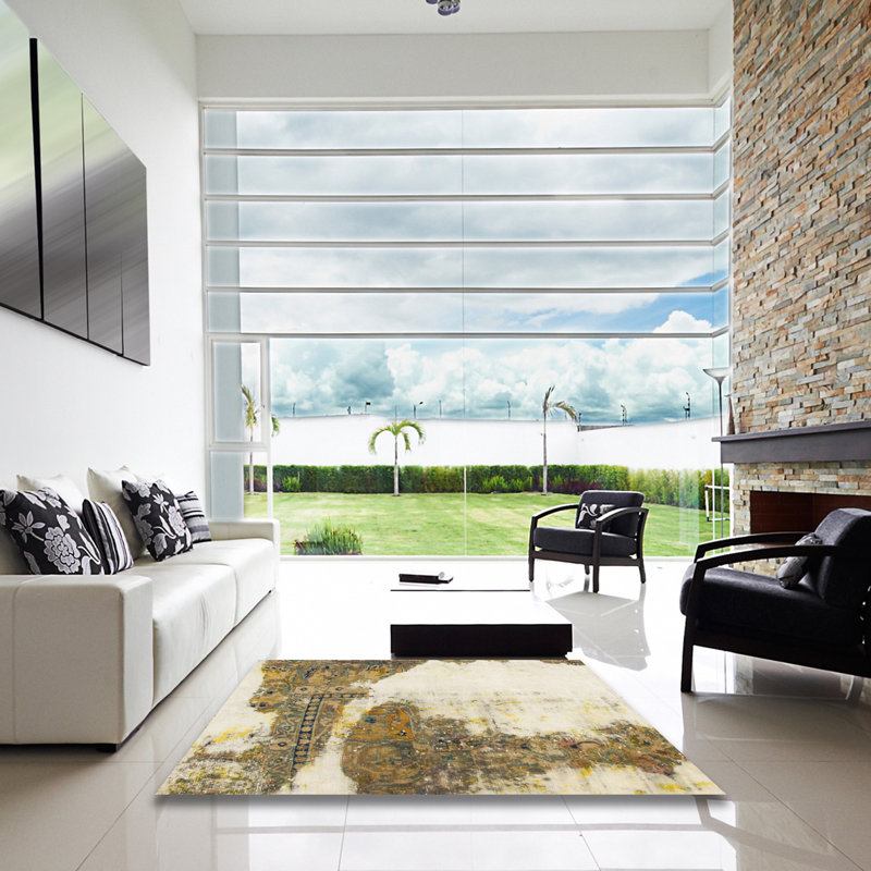 Abstract Indoor Rug, Square 3'