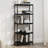 Nay  5-Tier Open Bookshelf - Industrial Bookcase with Steel Frame - Etagere Shelving Unit for Decoration, Storage, and Display-1539070656
