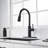 Pull Down Single Handle Kitchen Faucet With Deck Plate, Handles and Supply Lines-60743610