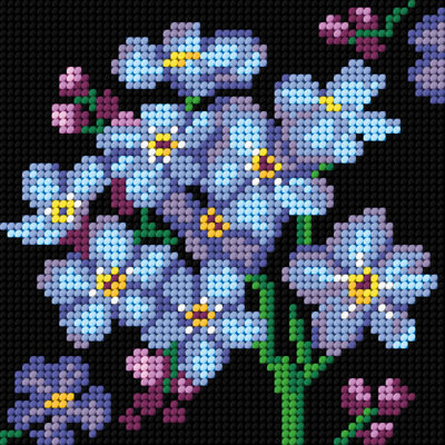 Toile Gobelin pour demi-point sans fil Myosotis 3510D