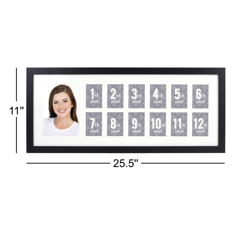 Black Matte Picture Frame with Mat