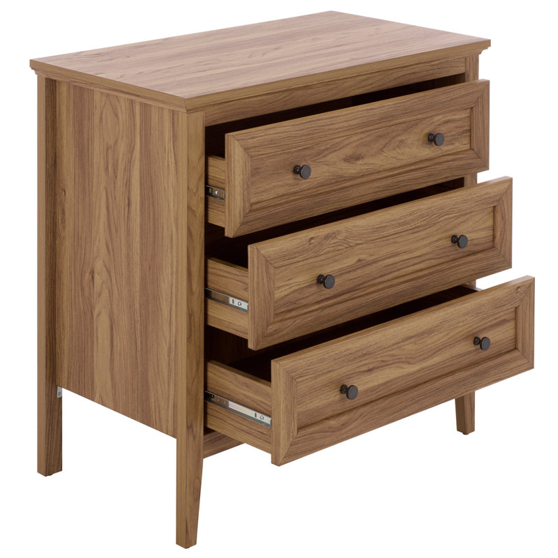 Commode 3 tiroirs Quinta, Chêne
