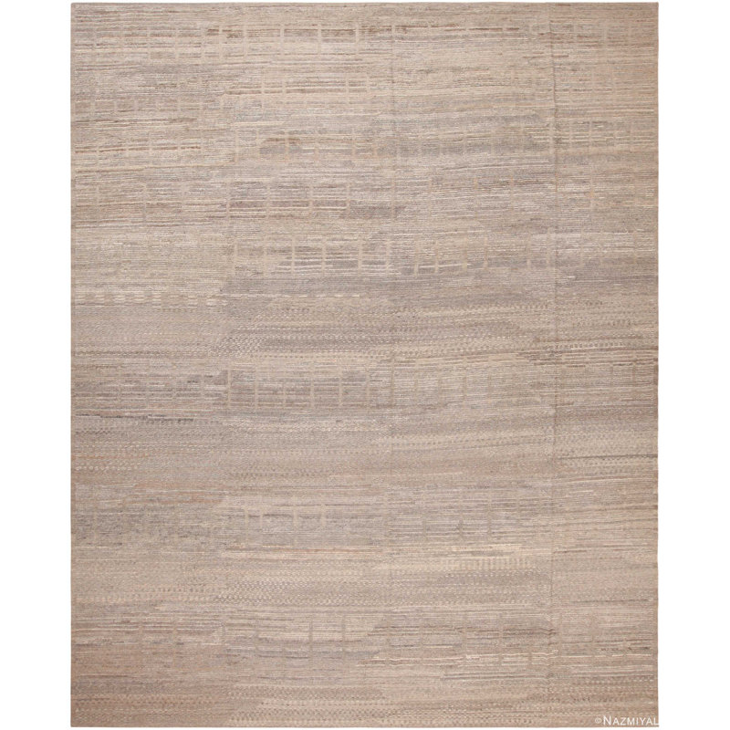 Tapis marocain contemporain taupe