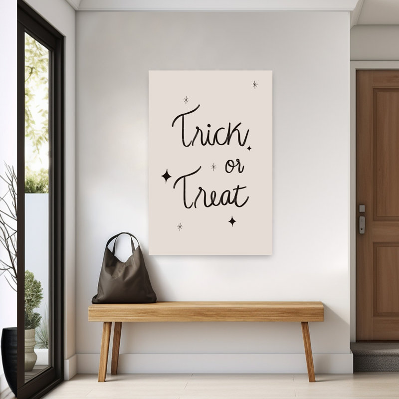 Affiche murale d'Halloween : « Des bonbons ou un sort », style rétro vintage, avec un paysage naturel., 60" H x 40" W