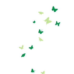 Décalcomanie murale papillons
