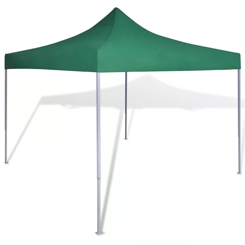 Steel Pop Up Gazebo, Green, Silver, 235cm H x 300cm W x 300cm D