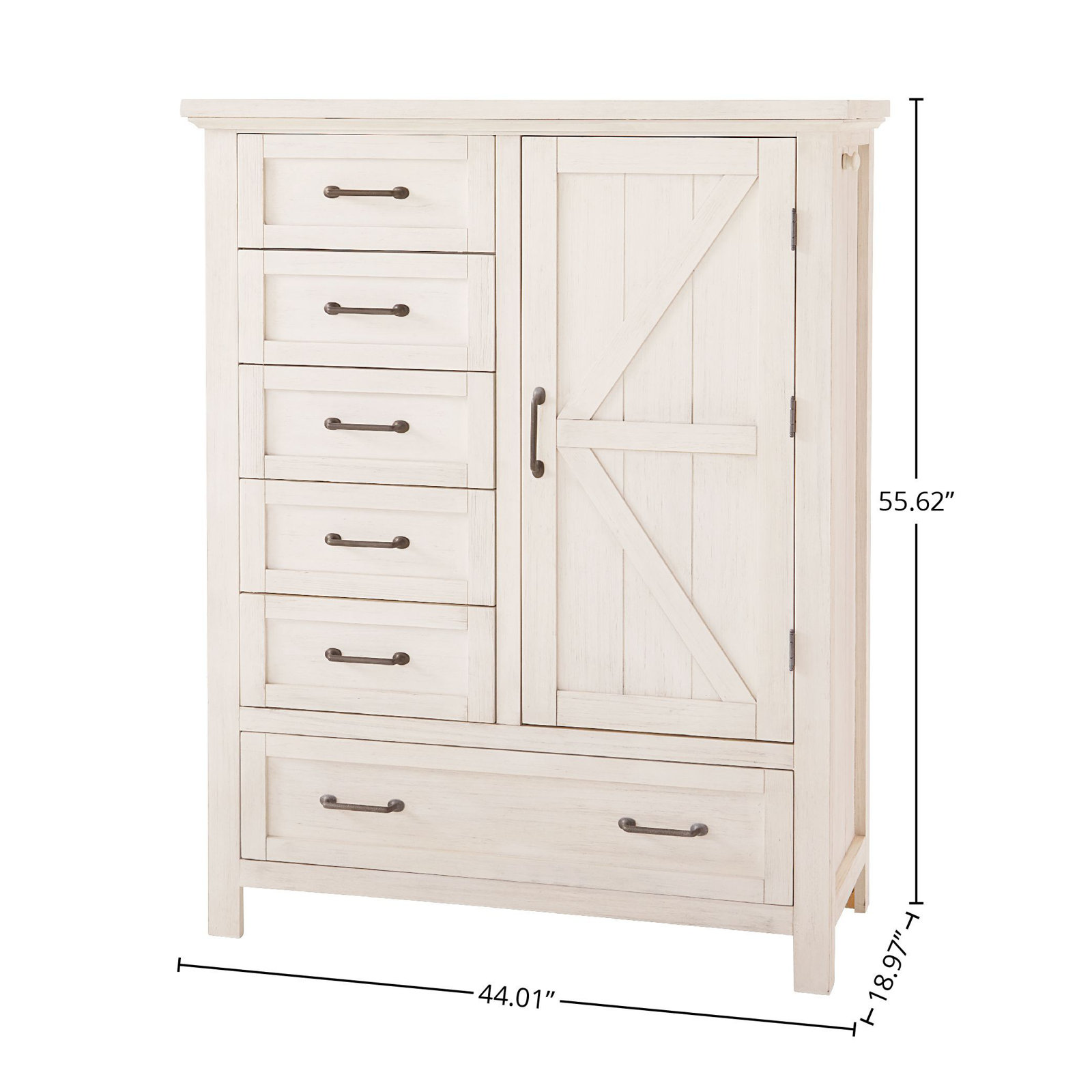 Aceline Armoire, Brushed White