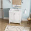 Ensemble de meuble-lavabo 30 po avec lavabo et comptoir en marbre, blanc 24V03-30WH