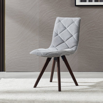 Ensemble de chaises de salle à manger modernes, pieds en bois massif et coussin en tissu, pour la cuisine et le salon