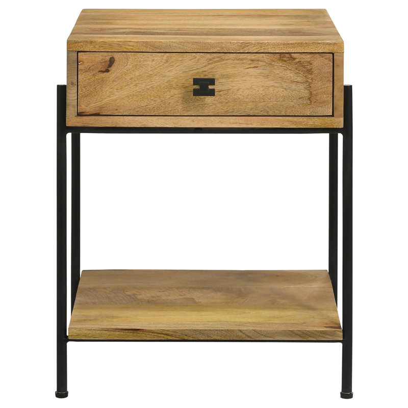 Accent Table with Bottom Shelf