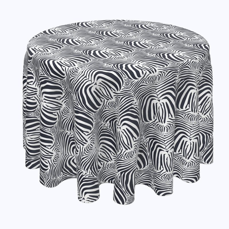 Kettering Zebra Skin Tablecloth, 96" x 96"