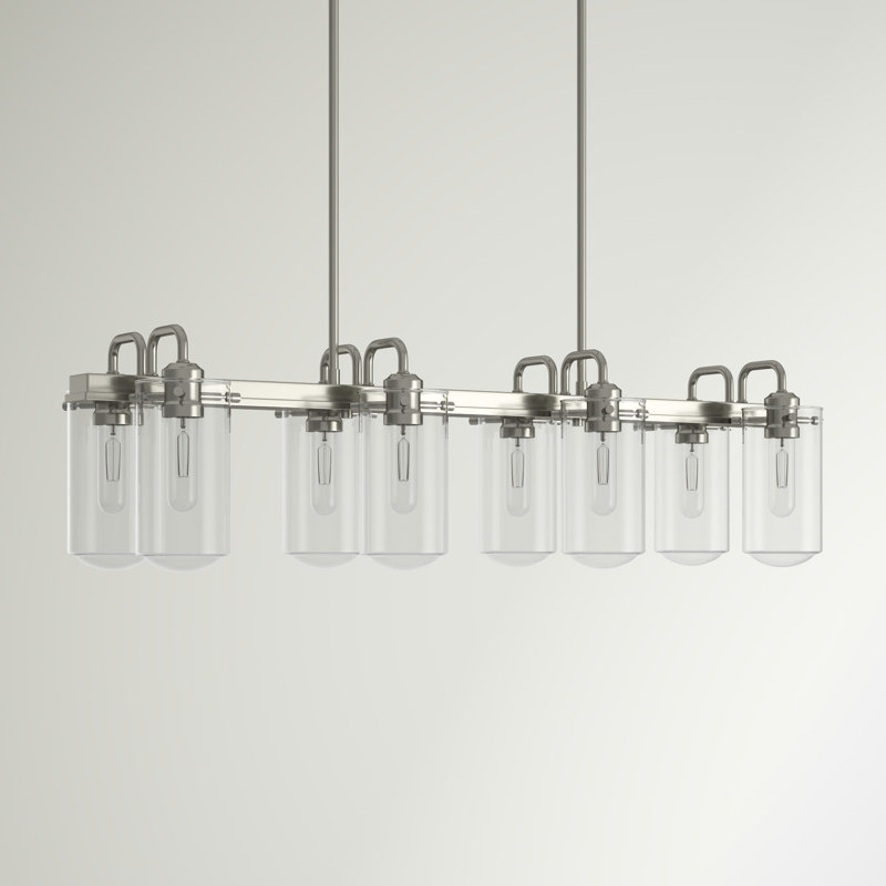 Barbosa 8 - Light Kitchen Island Pendant, Brushed Nickel