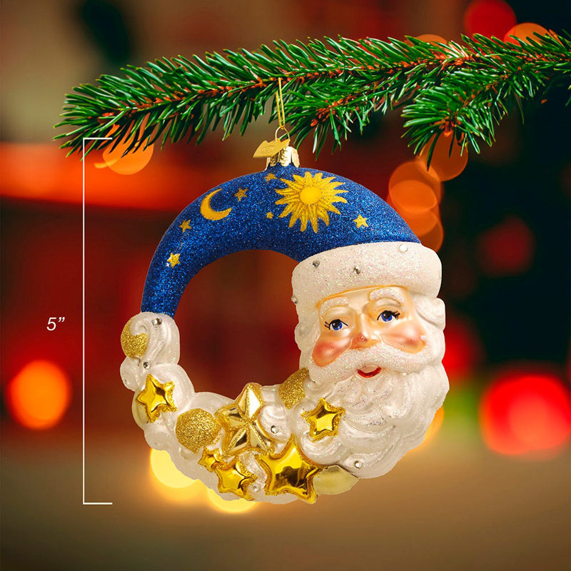 Ornement de père Noël en verre Bellissimo de 5 pouces Kurt Adler