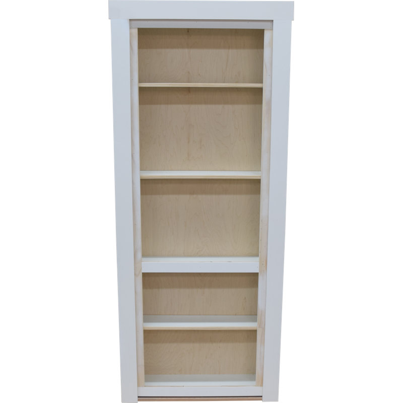 Paint Grade Pine Bookcase Door, Unfinished, Outswing Left, 32" x 80"