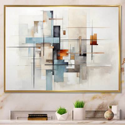 «Beige bleu sarcelle» - Reproduction sur toile