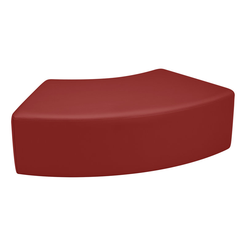 Shapes Series II Modular Collaborative Soft Seating S-Curve Stool with Foam Padded Seat, 12" H x 39.25" W x 20.5" D, No
