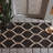 Abeeda Palmetto Area Indoor/Outdoor Area Rug in Black/Beige-1733604246