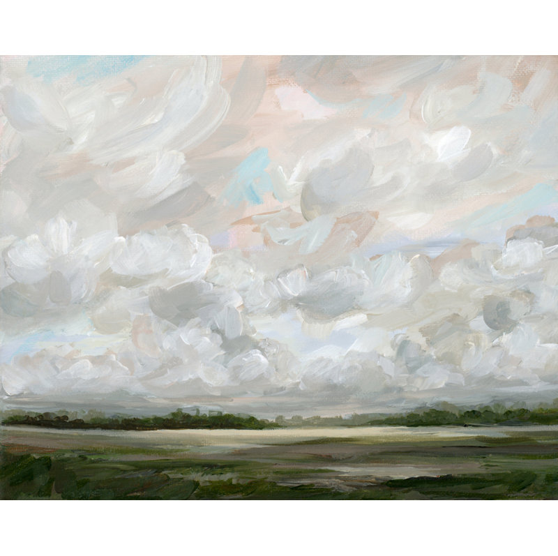 Serene Cloud Landscape by Nicole Walsh — Landscape Wall Art, 18 × 12, Framed Canvas, Brown